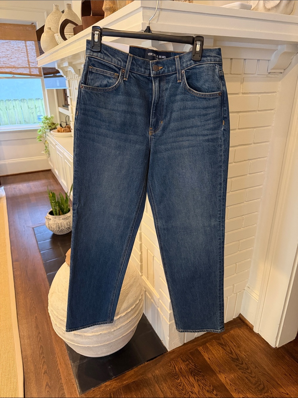 Veronica Beard Leah Mid-rise Straight Leg Jeans